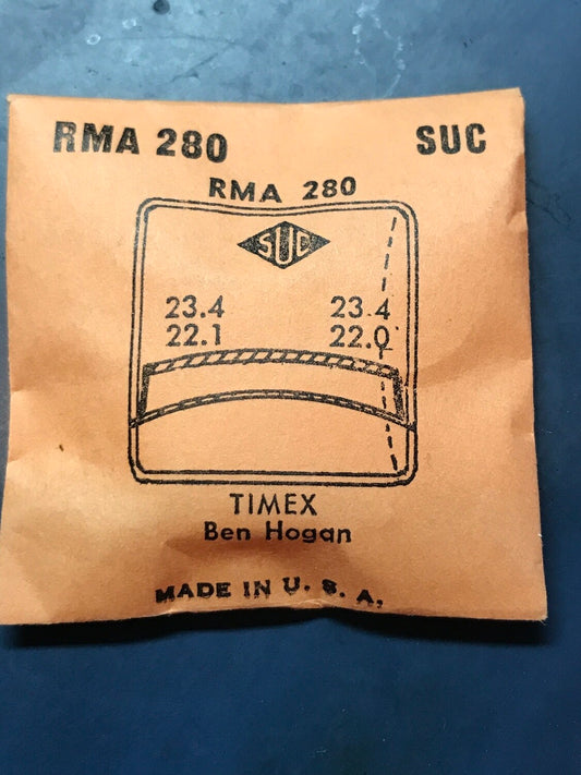 SUC Rocket Crystal RMA 280 for TIMEX Ben Hogan - 23.4 x 23.4mm - New