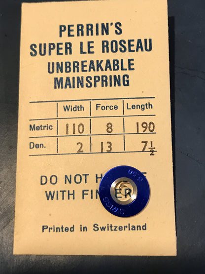 H. & W. Perrin Co. Mainspring for CERTINA caliber 204 and MST caliber 281 - Alloy