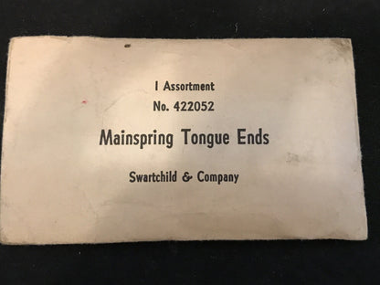 Swartchild Assortment 422052 Mainspring Tongue Ends