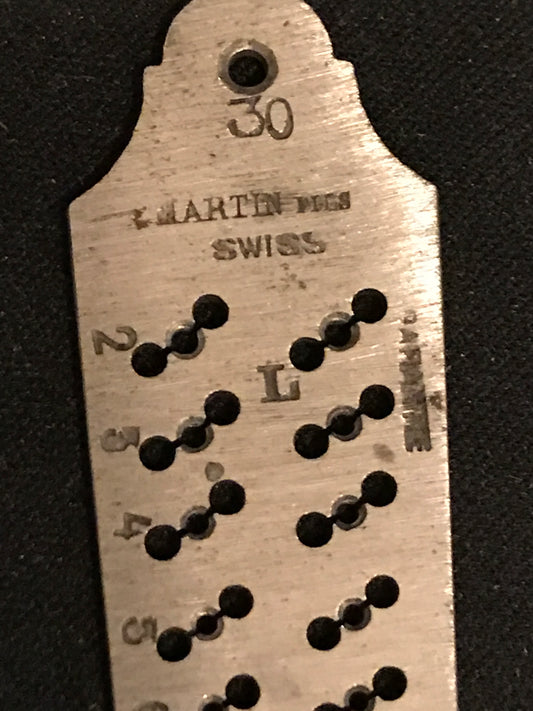 Martin "L" Watchmakers Screw Plate 30 hole