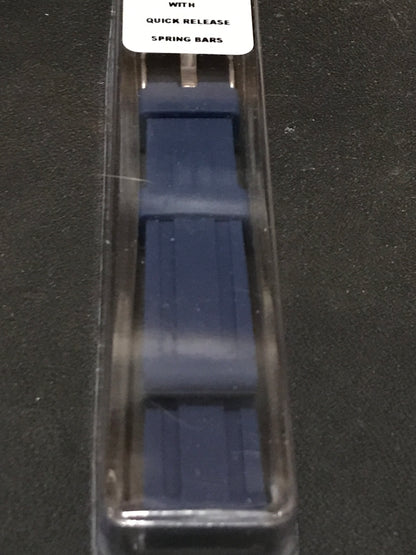 Alpine 18mm Blue Silicone Rubber Sport Watch Band