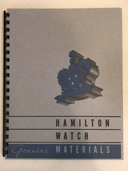 Hamilton Watch Material Catalog 1947 edition - reprint