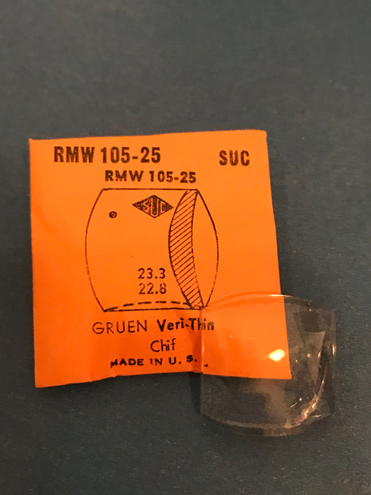 SUC Rocket Crystal RMW 105-25 for GRUEN Very-Thin - 23.3 x 22.8mm - New