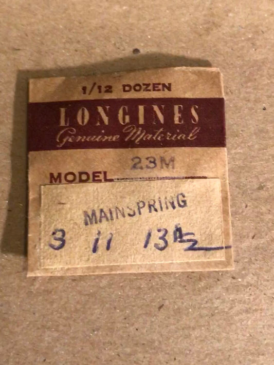 Longines Factory Mainspring for caliber 23M - Steel
