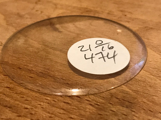 Vintage Glass Hunting Case Crystal 21-0/16 - NOS