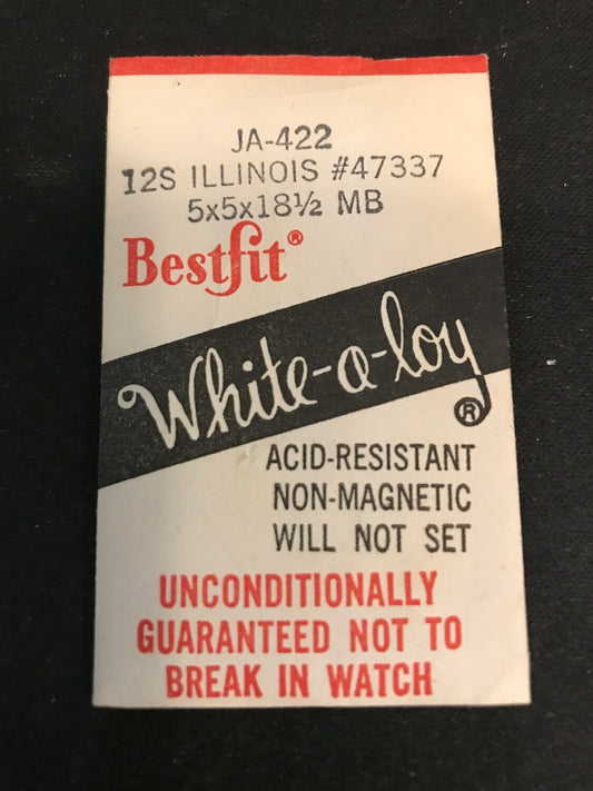 BESTFIT Mainspring JA422 for Illinois 12s Factory No. 47337 - Alloy