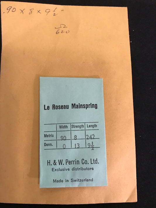 H. & W. Perrin Co. Mainspring for OMEGA caliber 620 & 630 movements - Alloy