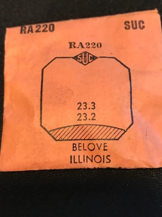 SUC Rocket Crystal RA 220  for ILLINOIS & BELOVE - 23.3 x 23.2mm - New
