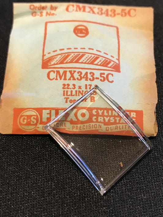GS Fancy Crystal CMX343-5C for ILLINOIS Topper B - 22.3 x 17.8 mm - New