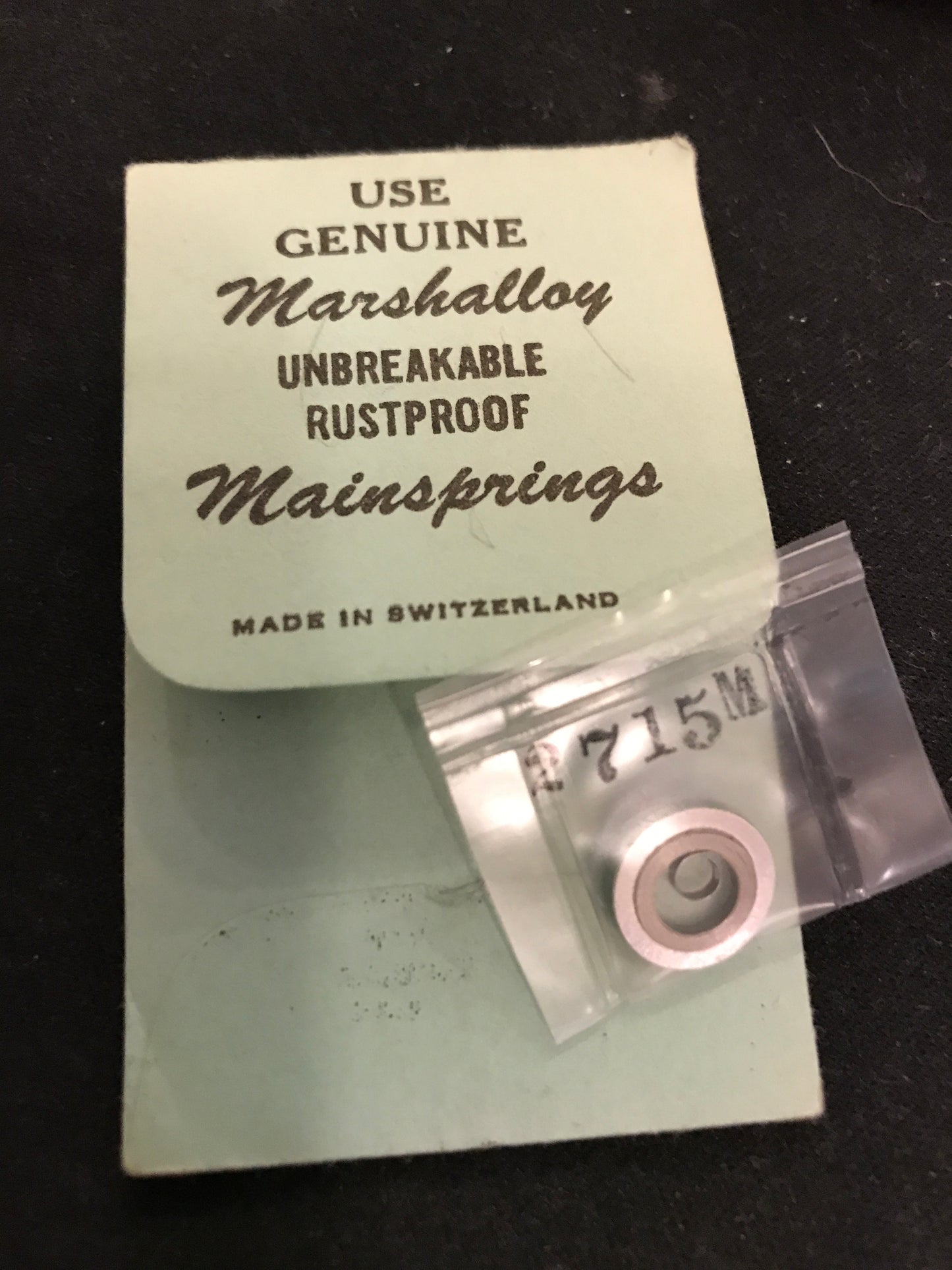 C&E Marshall Marshalloy Mainspring 2715M for Omega RA 28.10, Gruen 723, Bulova 6LA - Alloy