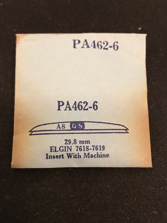 GS PA462-6 Watch Crystal 30.0 mm for Elgin Wrist Case #7618, 7619 - New