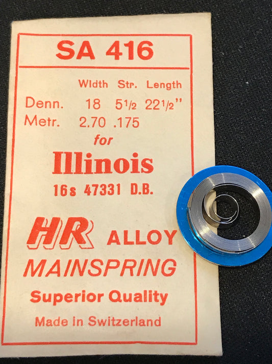 HR Mainspring SA416 for Illinois 16s #47331 - Alloy