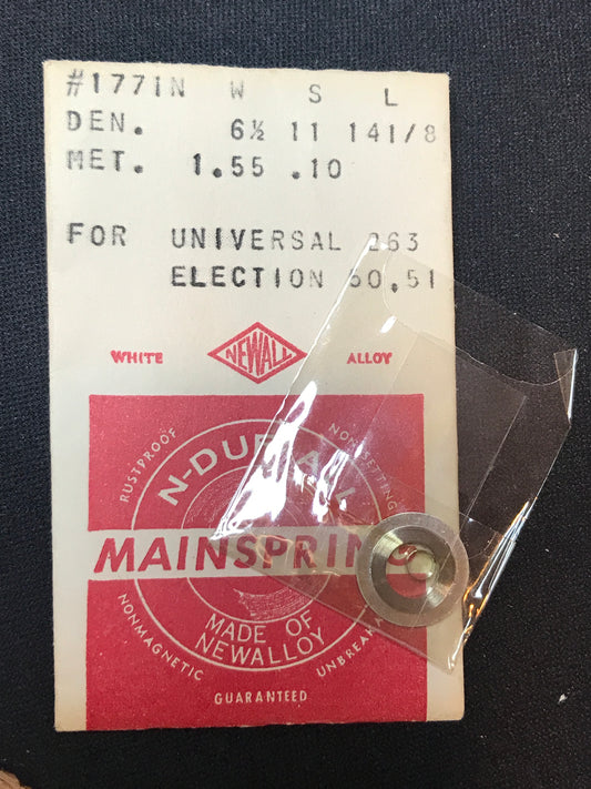 Newall Mainspring #1771N for Universal 263 & Election 50, 51 - Alloy