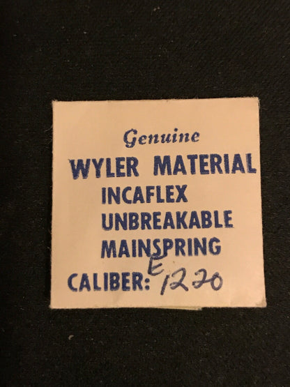 Wyler Genuine Mainspring for Model E1220 / ETA caliber 1220 - Alloy