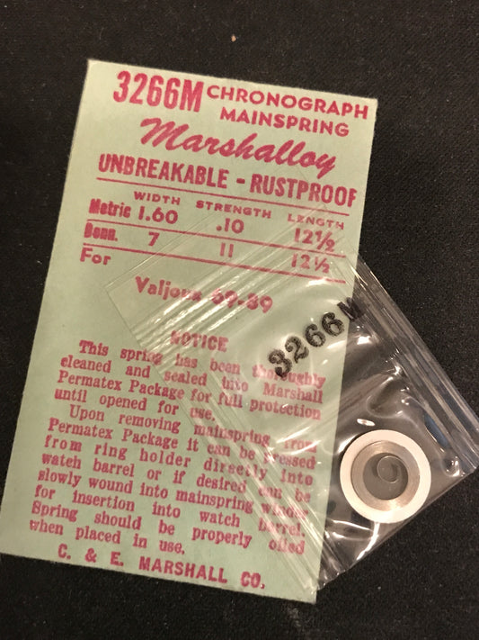 Marshalloy Mainspring 3266M for Valjoux caliber 69  & 89 Chronograph - Alloy
