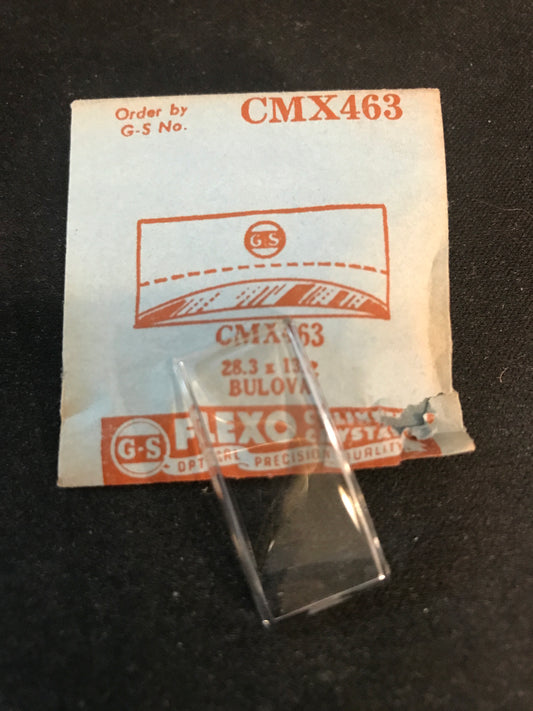 GS Flexo Crystal CMX463 for BULOVA - 28.3 x 13.2 mm - New