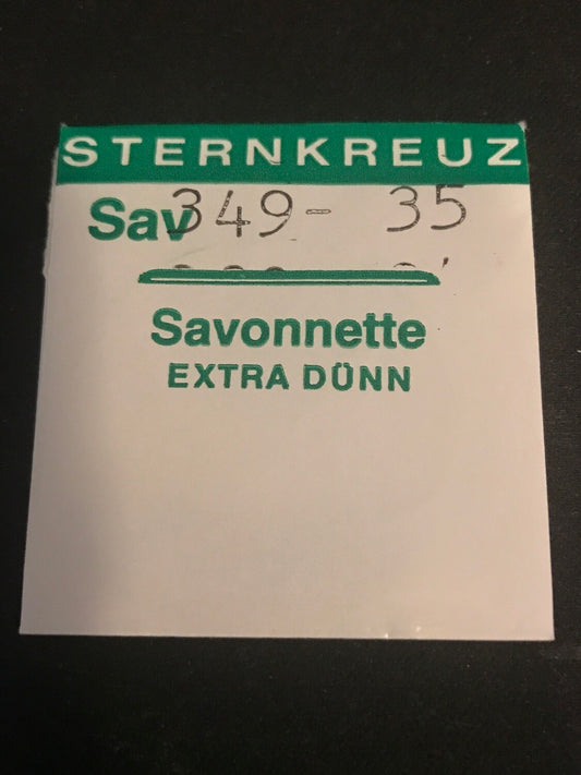 Sternkreuz 35 Savonnette 34.9mm Acrylic Hunting Case Pocket Watch Crystal - New