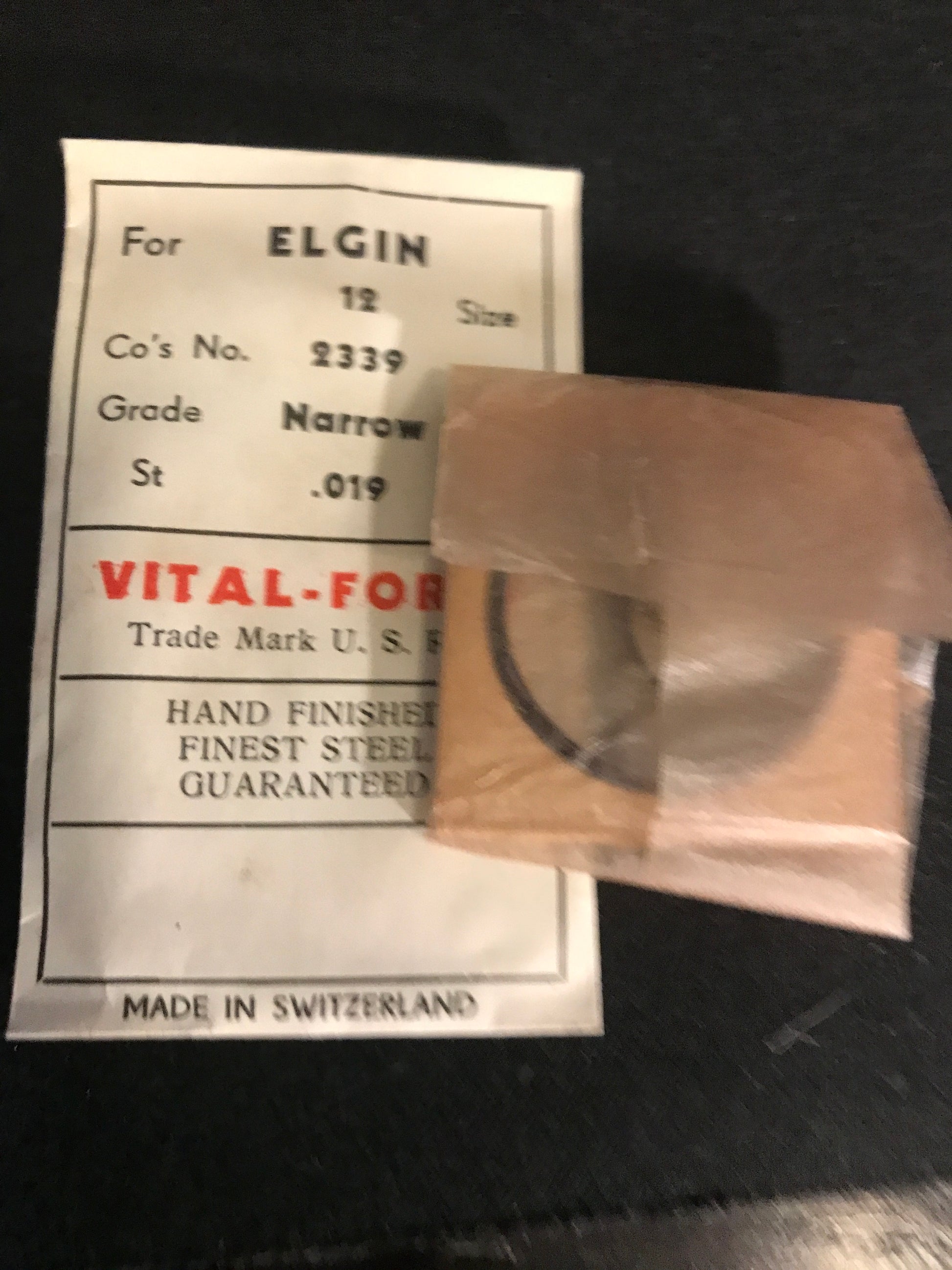 Vital-Force Mainspring for 12s Elgin No. 2339 - Steel