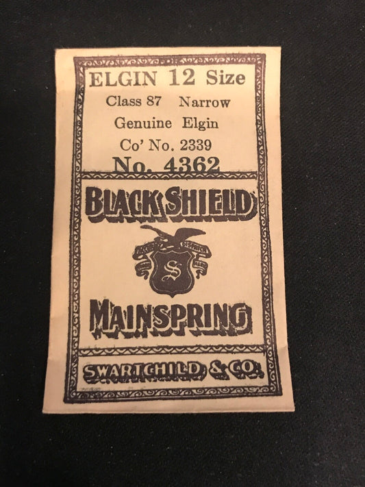 Swartchild Mainspring #4362 for 12s Elgin No. 2339 - Steel