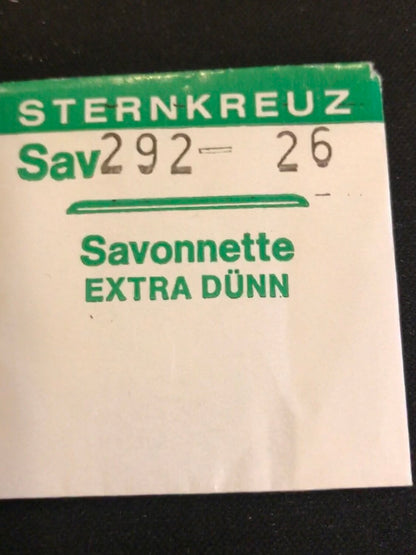 Sternkreuz 26 Savonnette 29.2mm Acrylic Hunting Case Pocket Watch Crystal - New