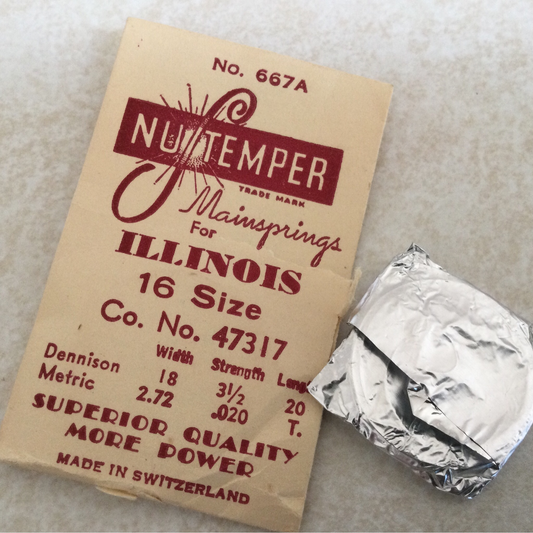 NuTemper Mainspring #667A for Illinois 16s #47317 - Steel