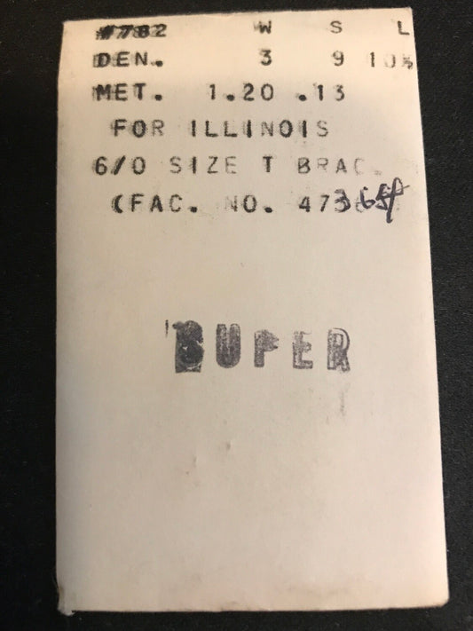 Newall SUPER Security Mainspring #782 for Illinois 6/0s Factory No. 47364 - Alloy