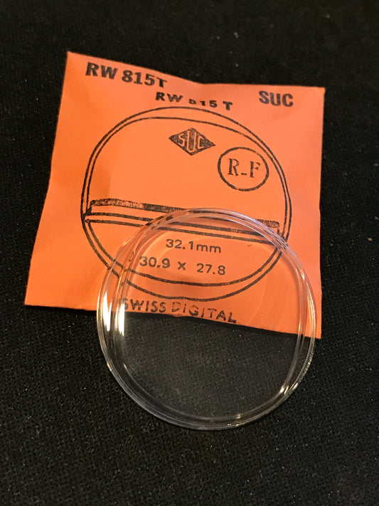 SUC Rocket Crystal RW 815T for Swiss Jump Hour Digital - 30.9 x 27.8mm - New