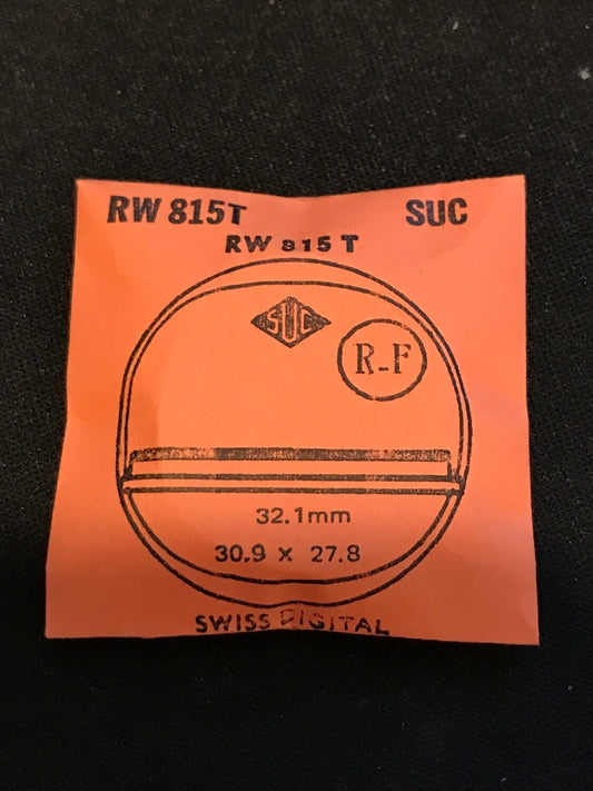 SUC Rocket Crystal RW 815T for Swiss Jump Hour Digital - 30.9 x 27.8mm - New
