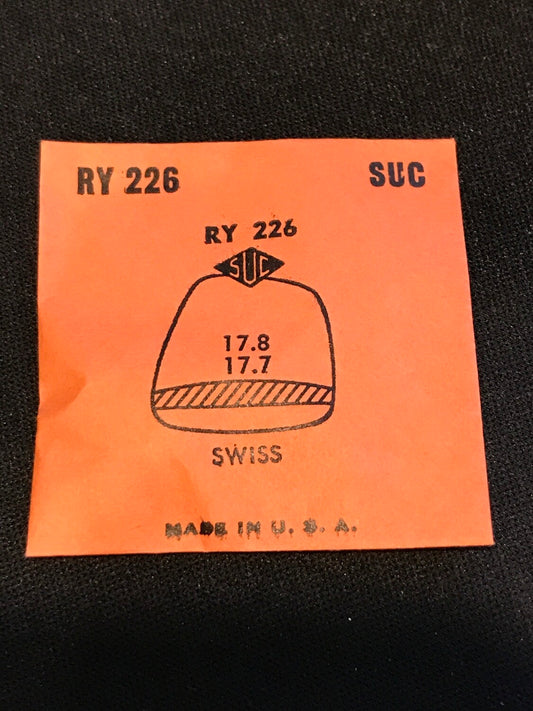 SUC Rocket Crystal RY 226 for SWISS odd shape ladies case - 17.8 x 17.8mm - New