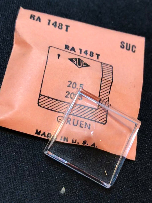 SUC Rocket Faceted Crystal RA 148T for GRUEN - 20.5 x 20.5mm - New