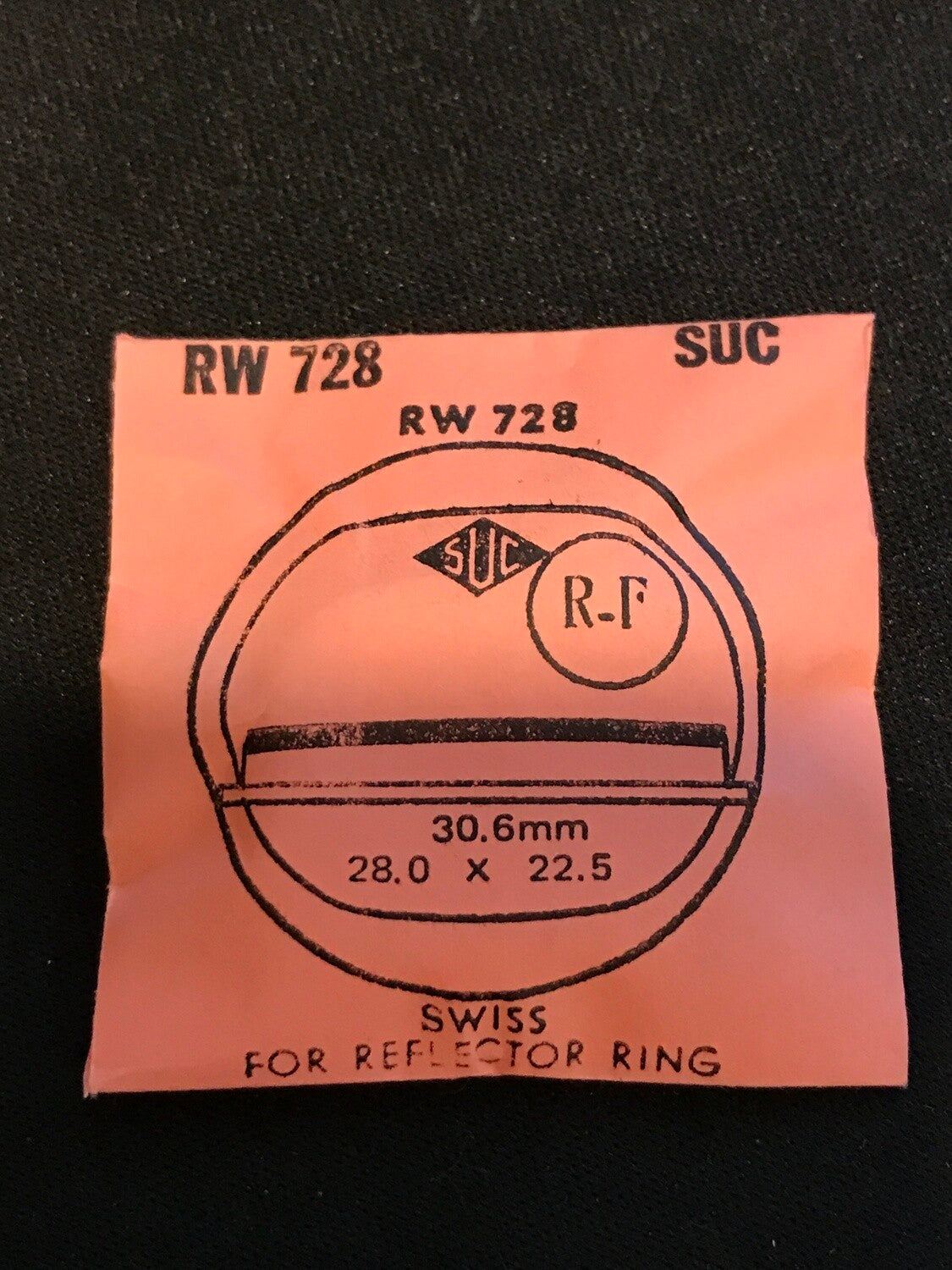 SUC Rocket Crystal RW 728 for Swiss Jump Hour Digital - 28.0 x 22.5mm - New