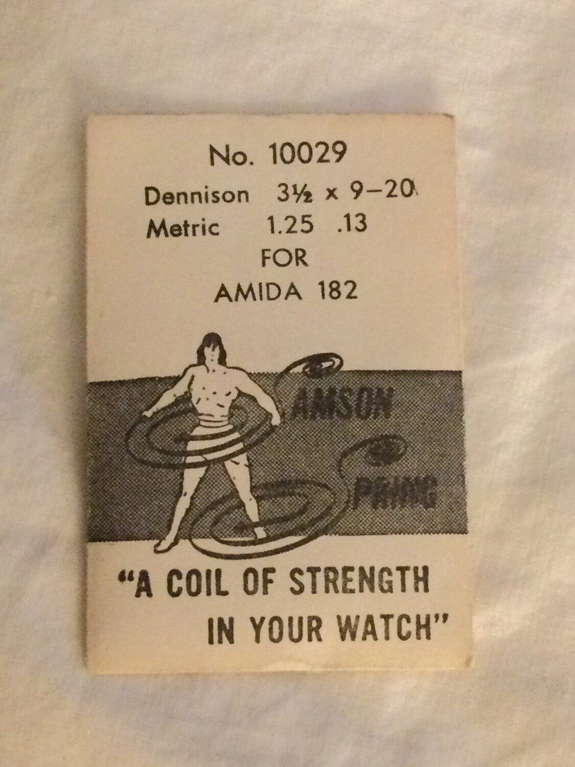 Samson Mainspring No. 10029 for Amida caliber 182 - Steel