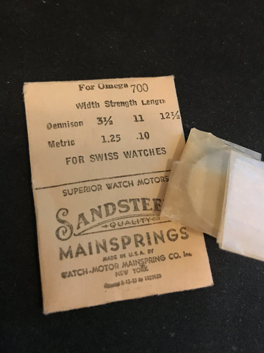 Sandsteel Mainspring #700 for Omega Caliber 23.7T1, T2, T3 - Steel