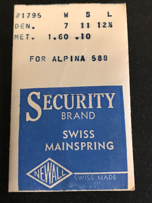 NEWALL Security Mainspring #1795 for Alpina caliber 588 - Steel