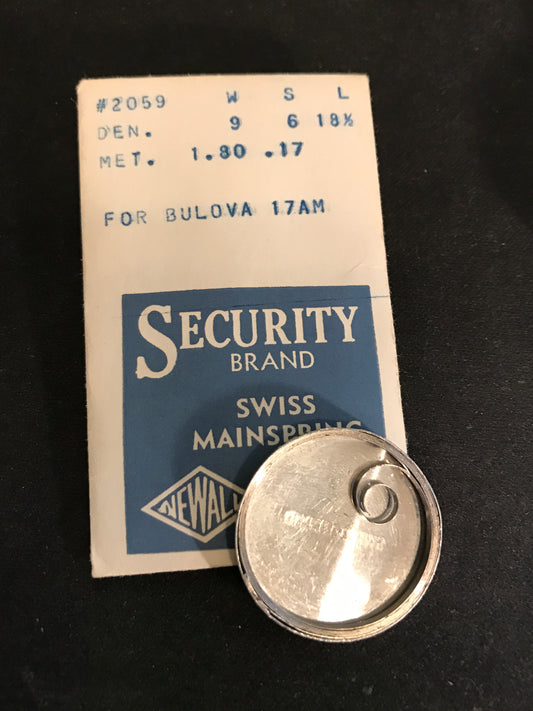 NEWALL Security Mainspring #2059 for Bulova caliber 17AM - Alloy
