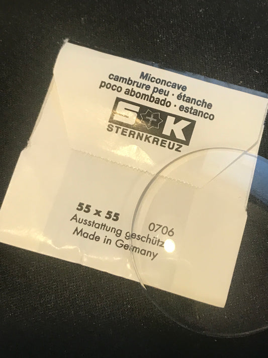 Sternkreuz 49¾ Miconcave 44.2mm Acrylic Pocket Watch Crystal - New