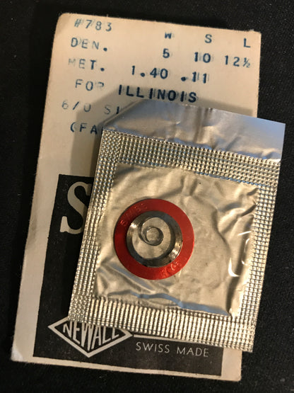 Newall SUPER Security #783 Mainspring for Illinois 6/0s Factory No. 47370 - Alloy