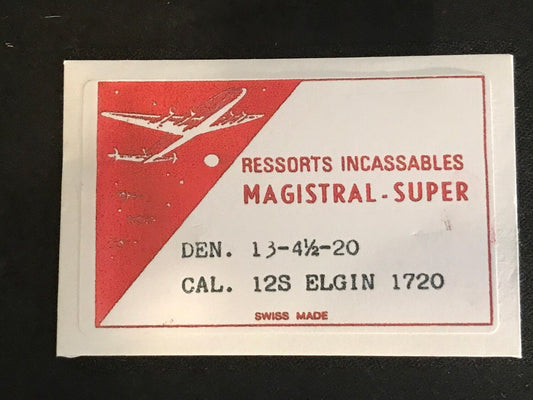 Magistral - Super Elgin Mainspring for 12s No. 1720 - Alloy