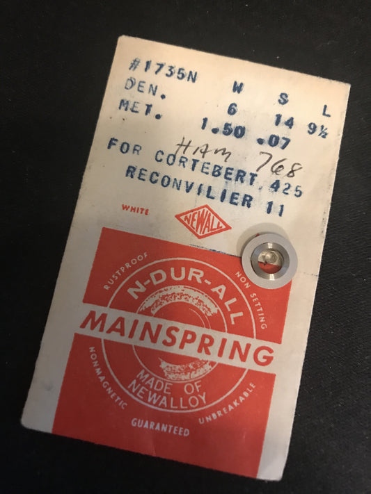 NEWALL Mainspring #1735N for Cortebert 425, Reconvilier 11 - Alloy