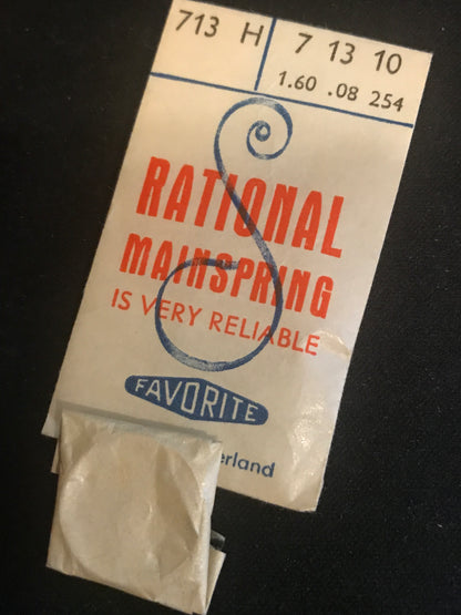 Favorite Rational Mainspring 713H for Felsa 64, 298 & Fleurier 370 - Steel
