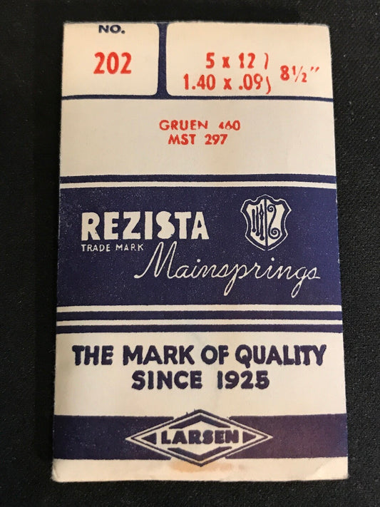 Rezista Mainspring No. 202 for Gruen caliber 480 & MST caliber 297 - Steel