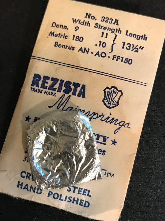 Rezista Mainspring No. 323A for Benrus AN, AO & FF 150 movements - steel