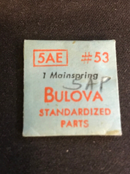 Bulova Factory Mainspring for caliber 5AE - Steel