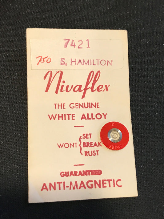 Nivaflex Mainspring for 21/0s Hamilton No. 7421 / 46432 / 717571 - Alloy