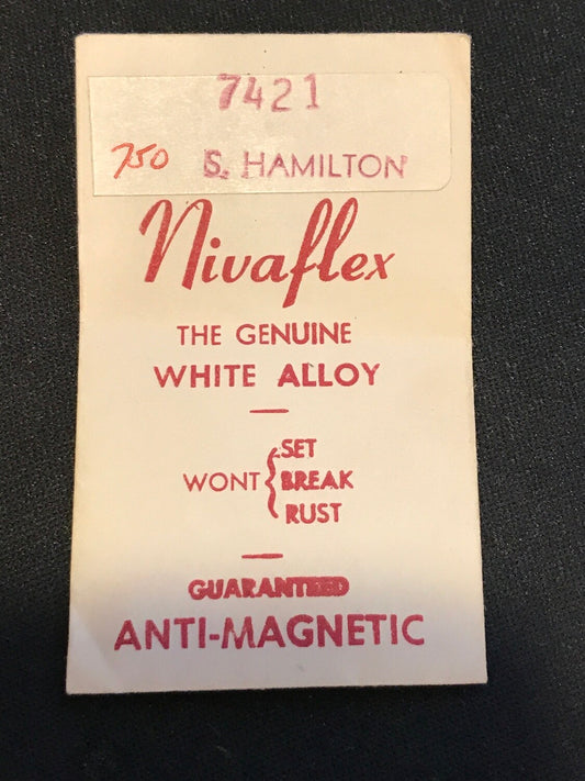 Nivaflex Mainspring for 21/0s Hamilton No. 7421 / 46432 / 717571 - Alloy
