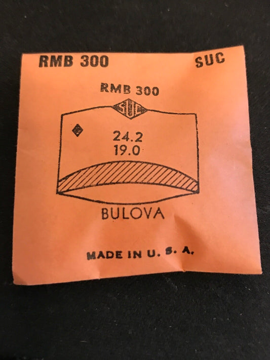 SUC Rocket Crystal RMB 300 for BULOVA - 24.2 x 19.0mm - New
