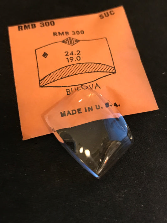 SUC Rocket Crystal RMB 300 for BULOVA - 24.2 x 19.0mm - New