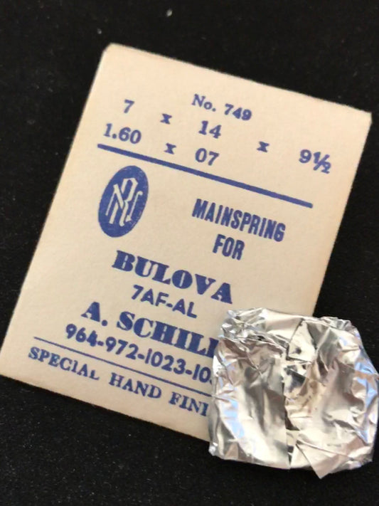 RN Mainspring No.749 for Bulova 7AF, 7AL, AS 964, 972, 1023, 1030 - Steel