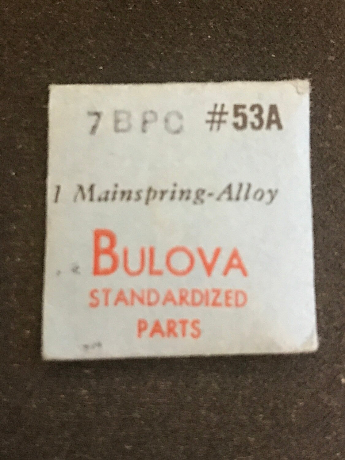 Bulova Factory Mainspring for caliber 7BPC - Alloy