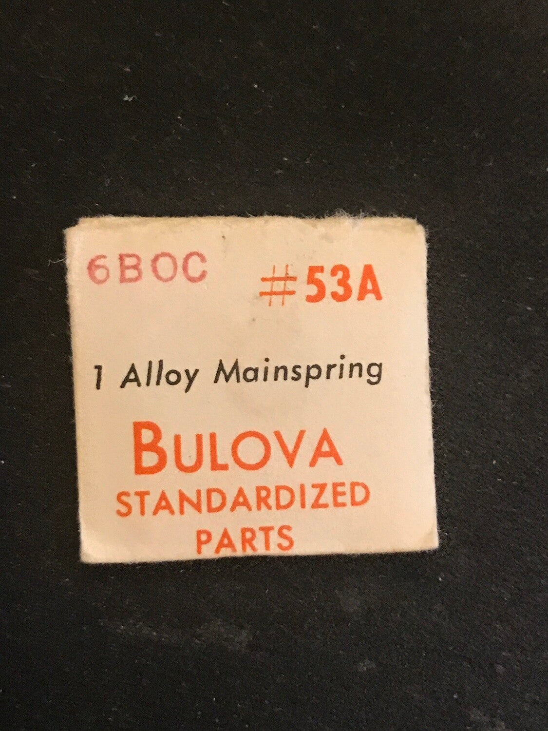 Bulova Factory Mainspring for caliber 6BOC - Alloy